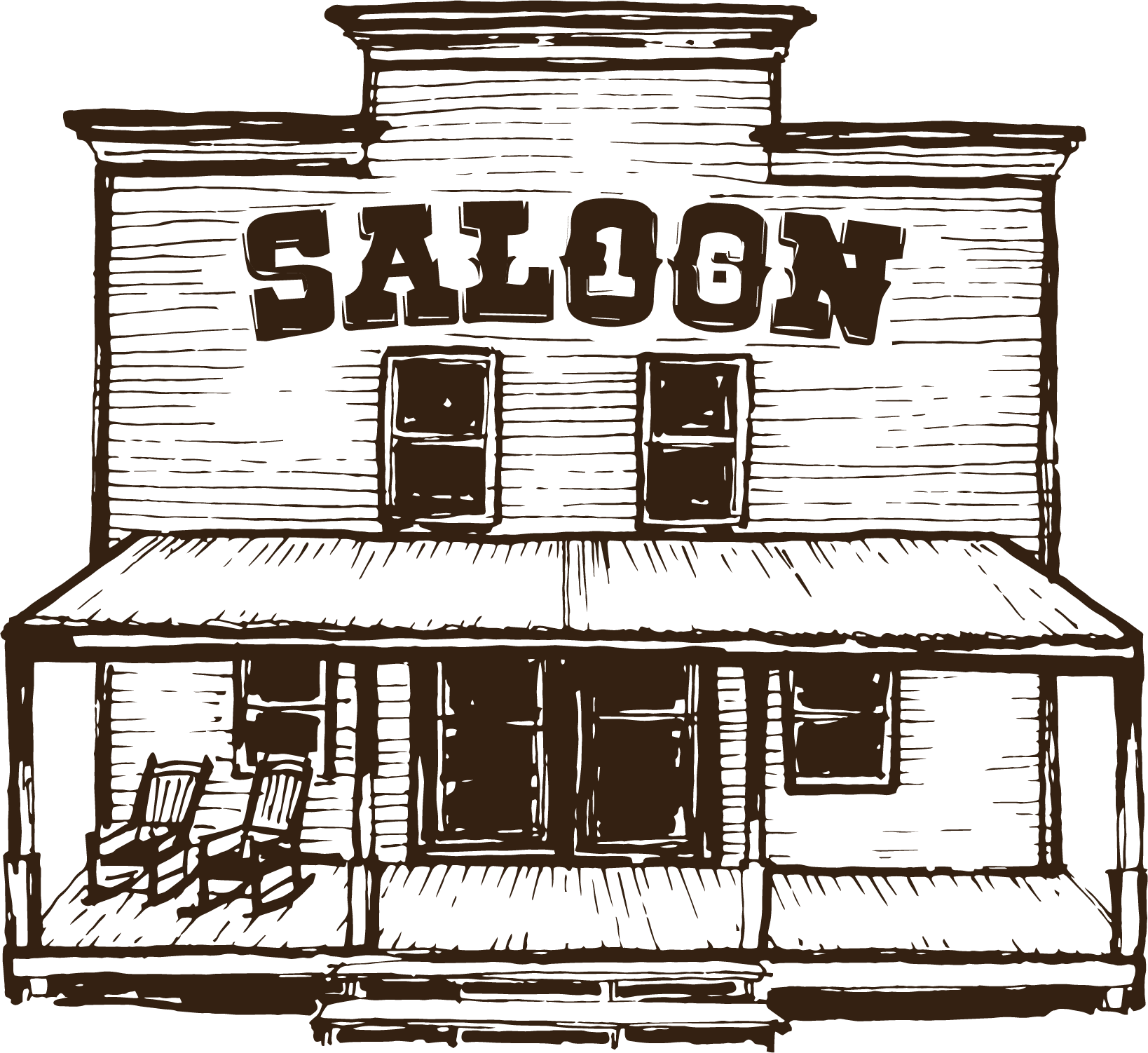 a Saloon building illustration