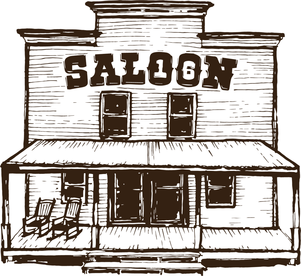 a Saloon building illustration