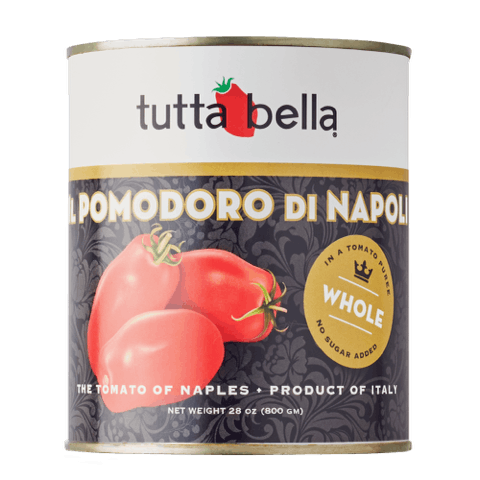 A Can of Tutta Bella Imported Whole Peeled Tomatoes
