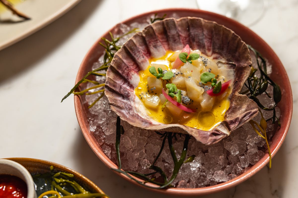 a bowl of food on a plate