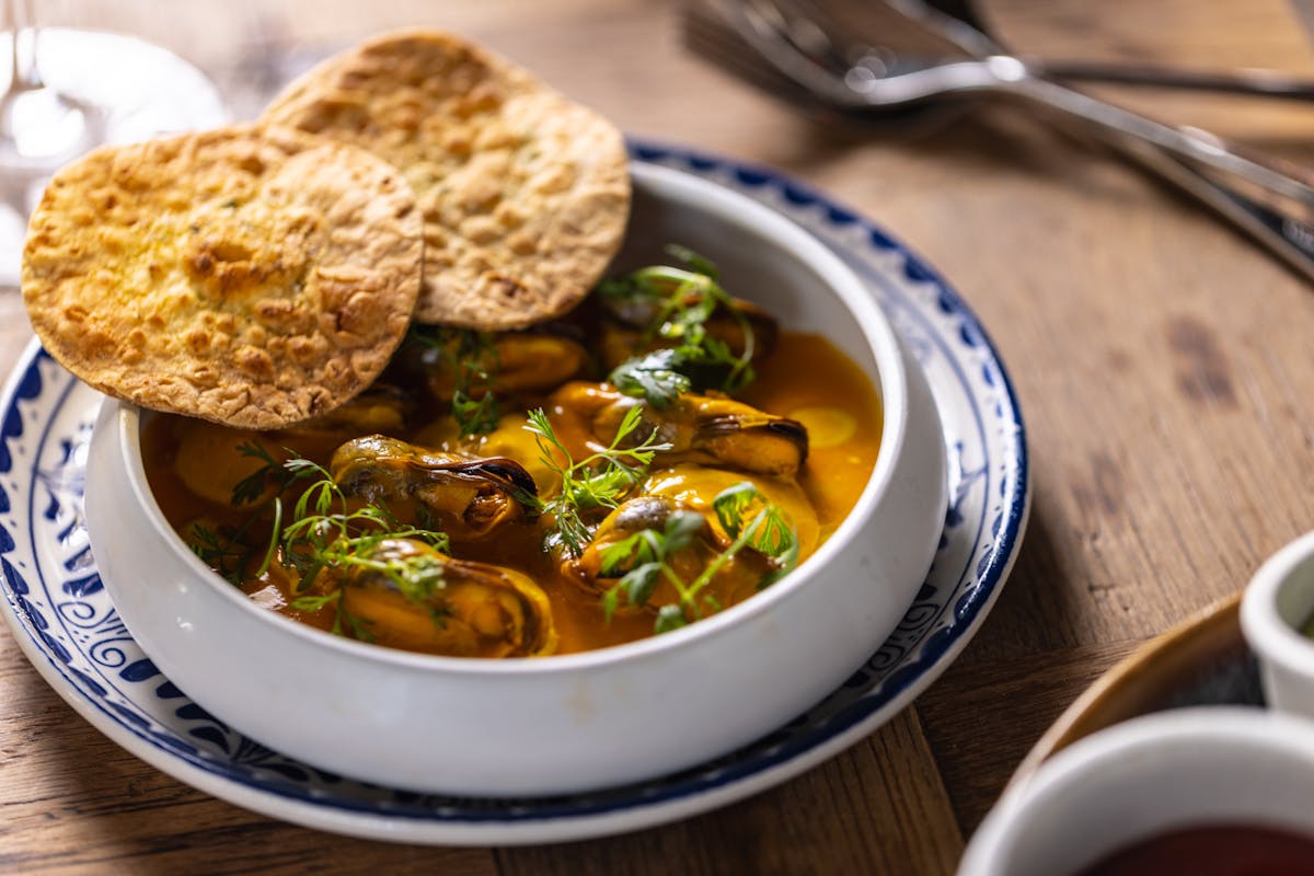 a plate of food on a table