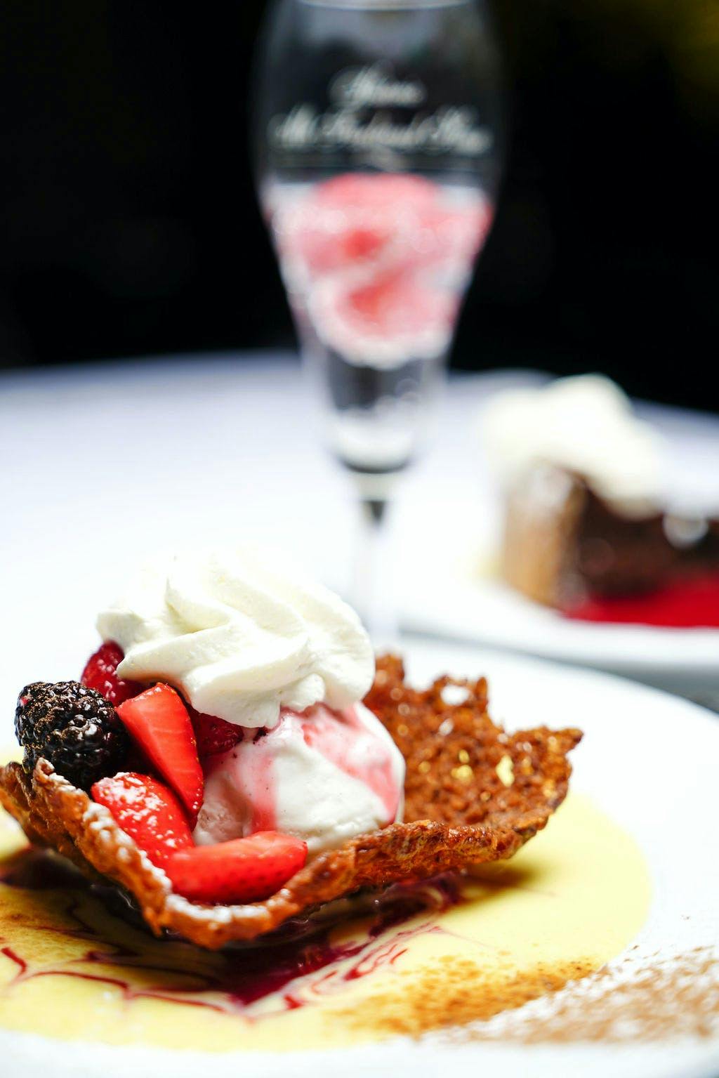 a close up of a slice of cake on a plate