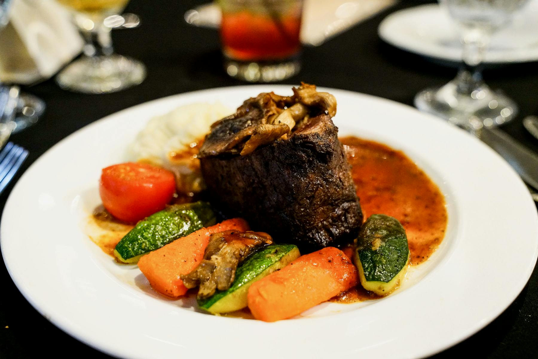 a plate of food on a table