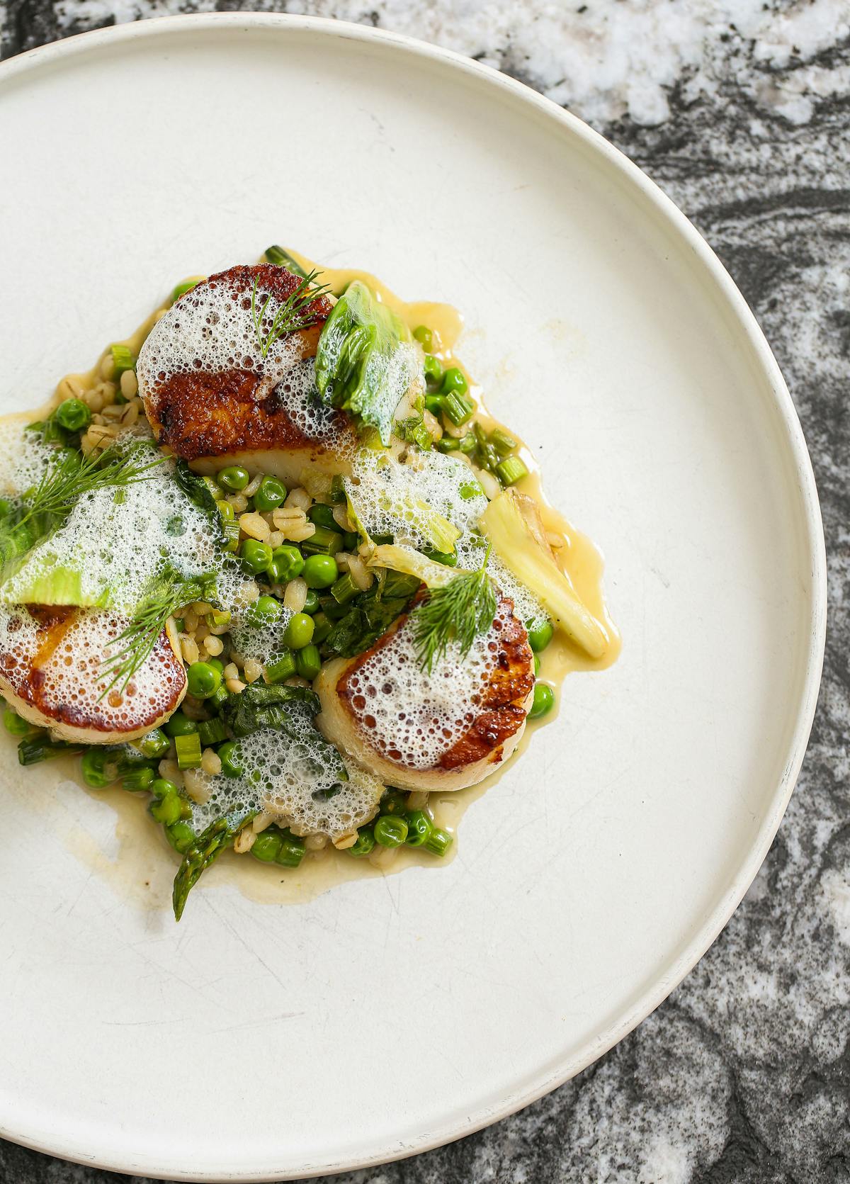 a plate of food with broccoli