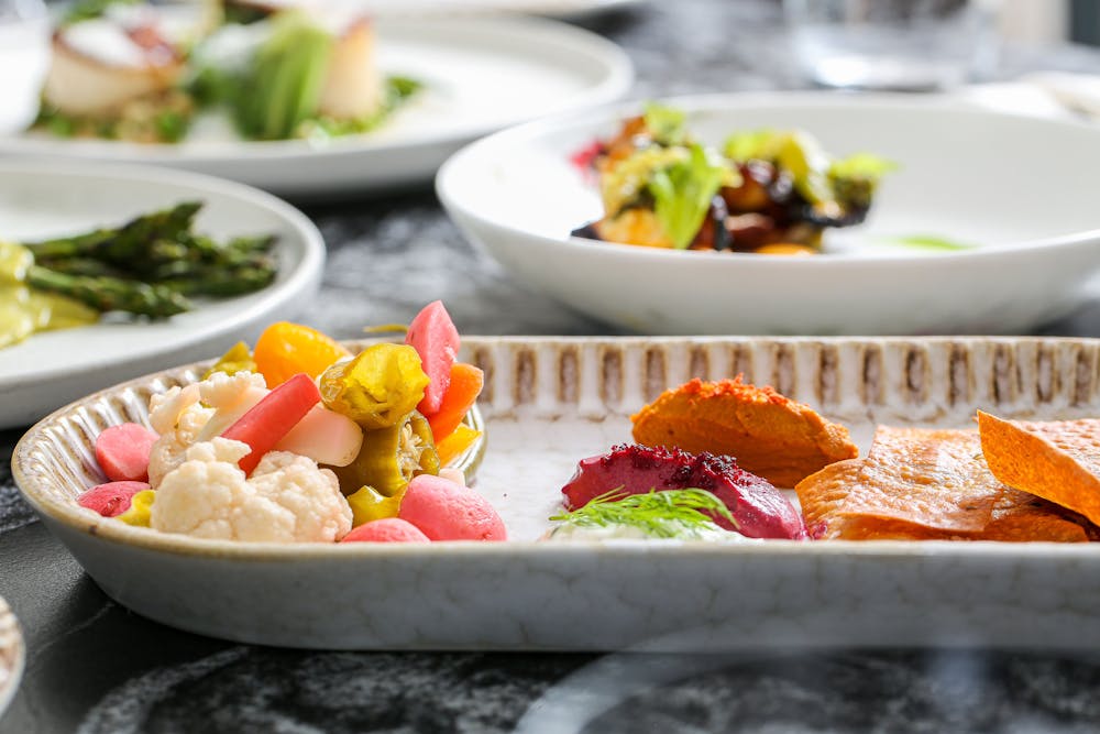 a bunch of food on a plate