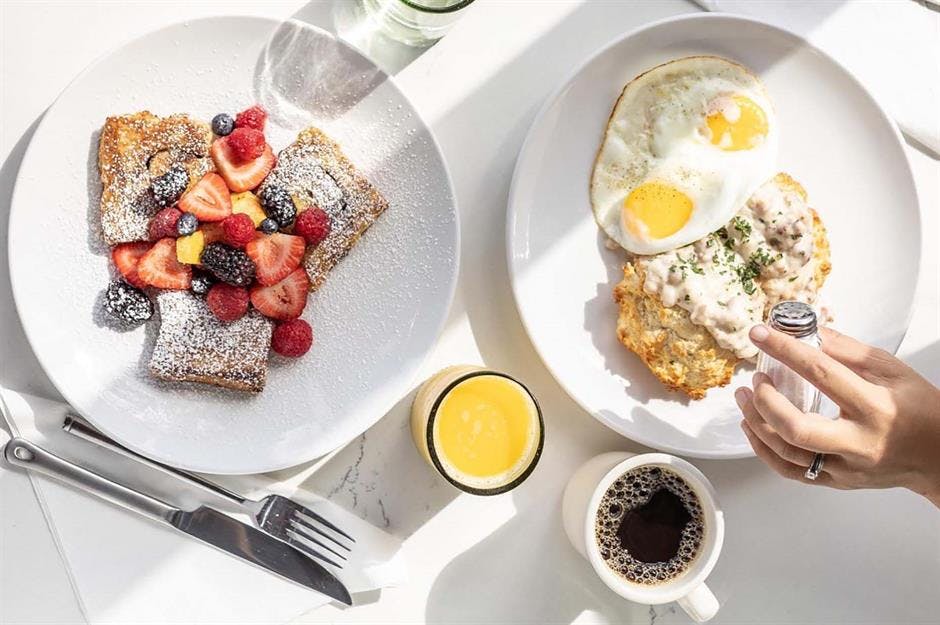 a plate of food on a table