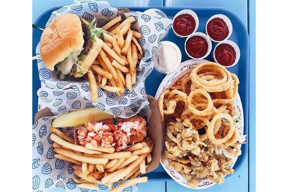 a box filled with different types of food