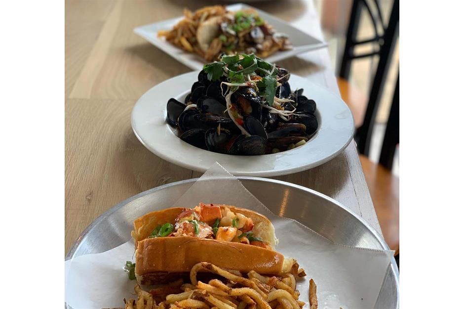 a plate of food on a table