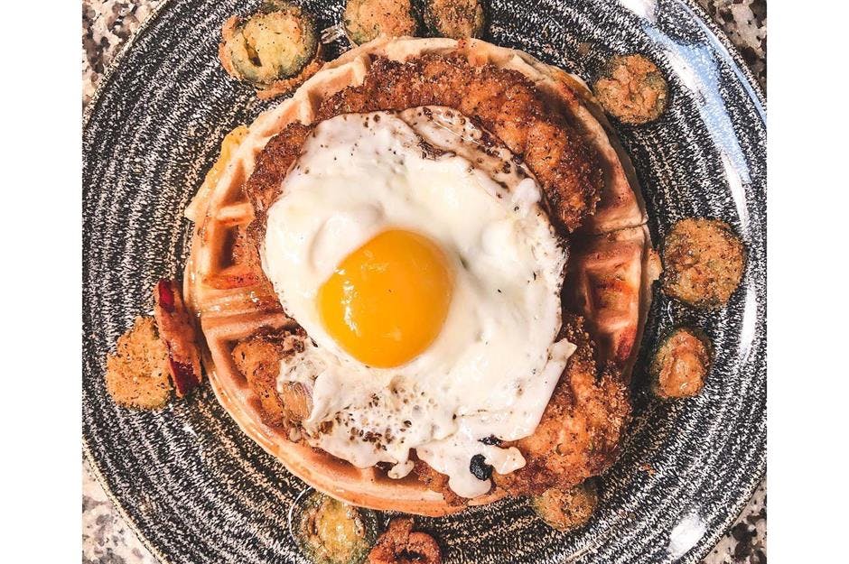 a close up of a plate of food