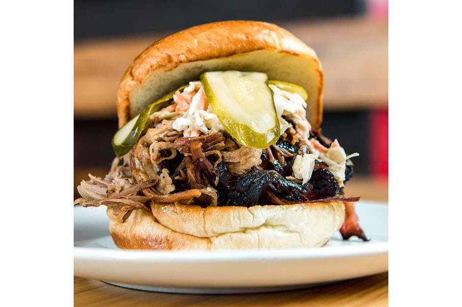 a plate of food on a table