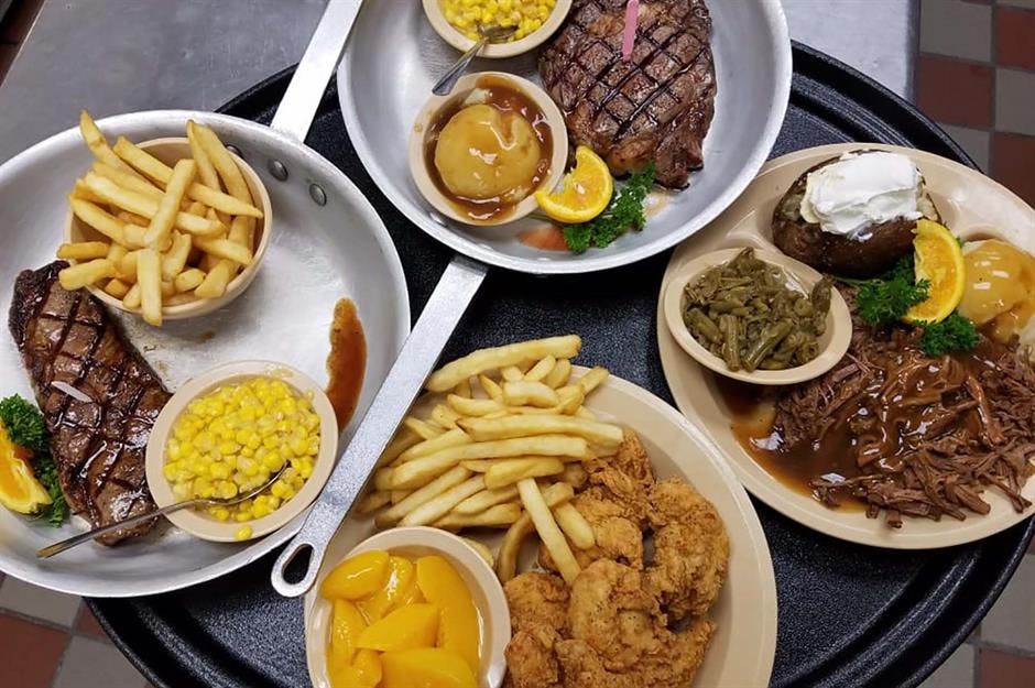 a plate of food on a table