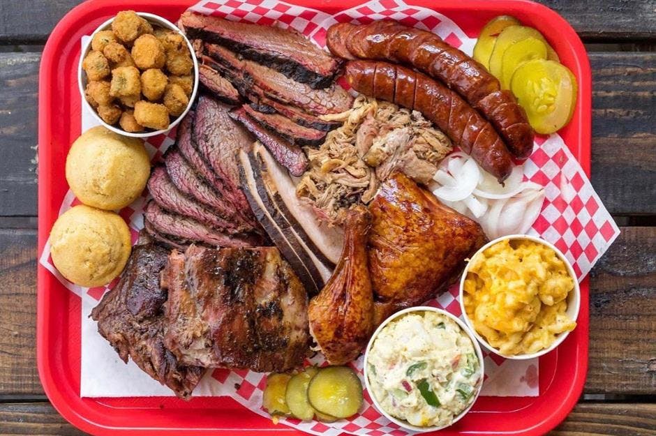 a plate of food on a table