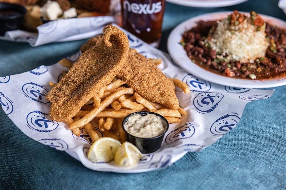 a plate of food on a table