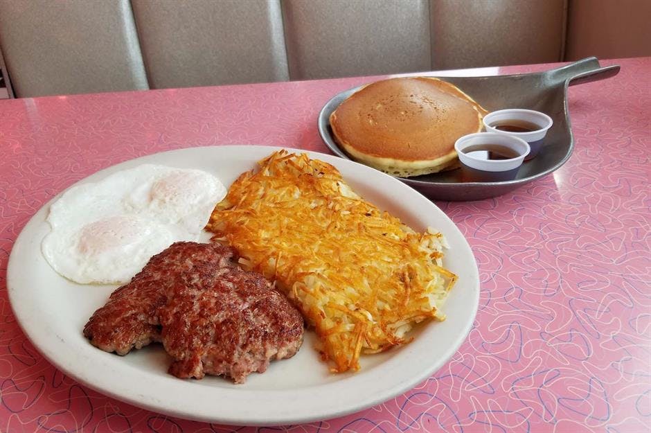 a plate of food on a table