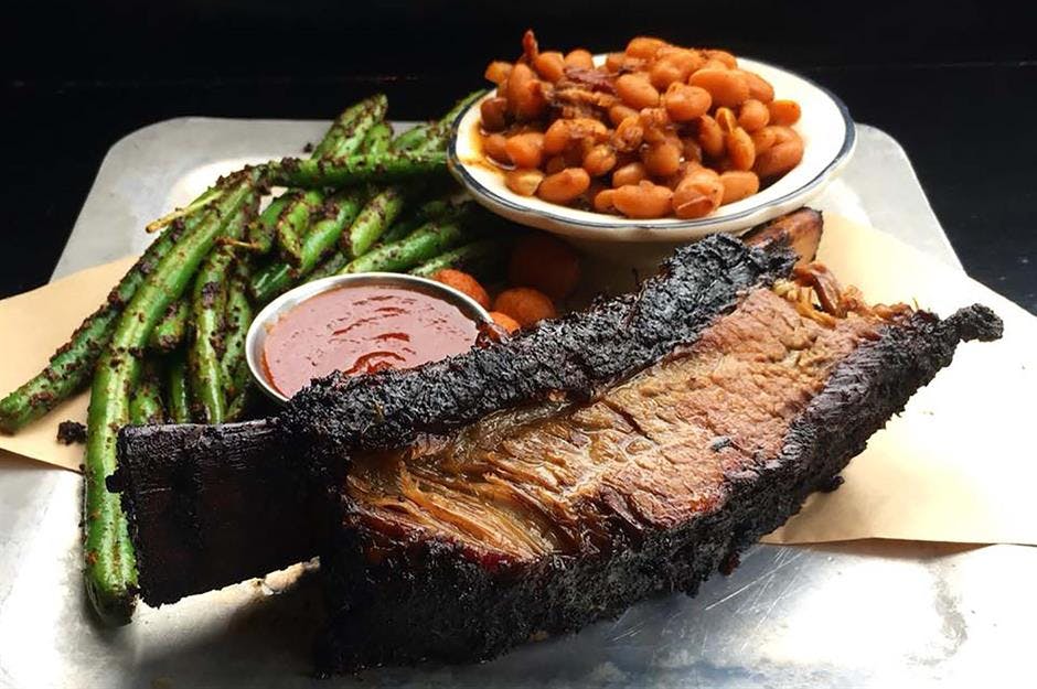 a plate of food with broccoli