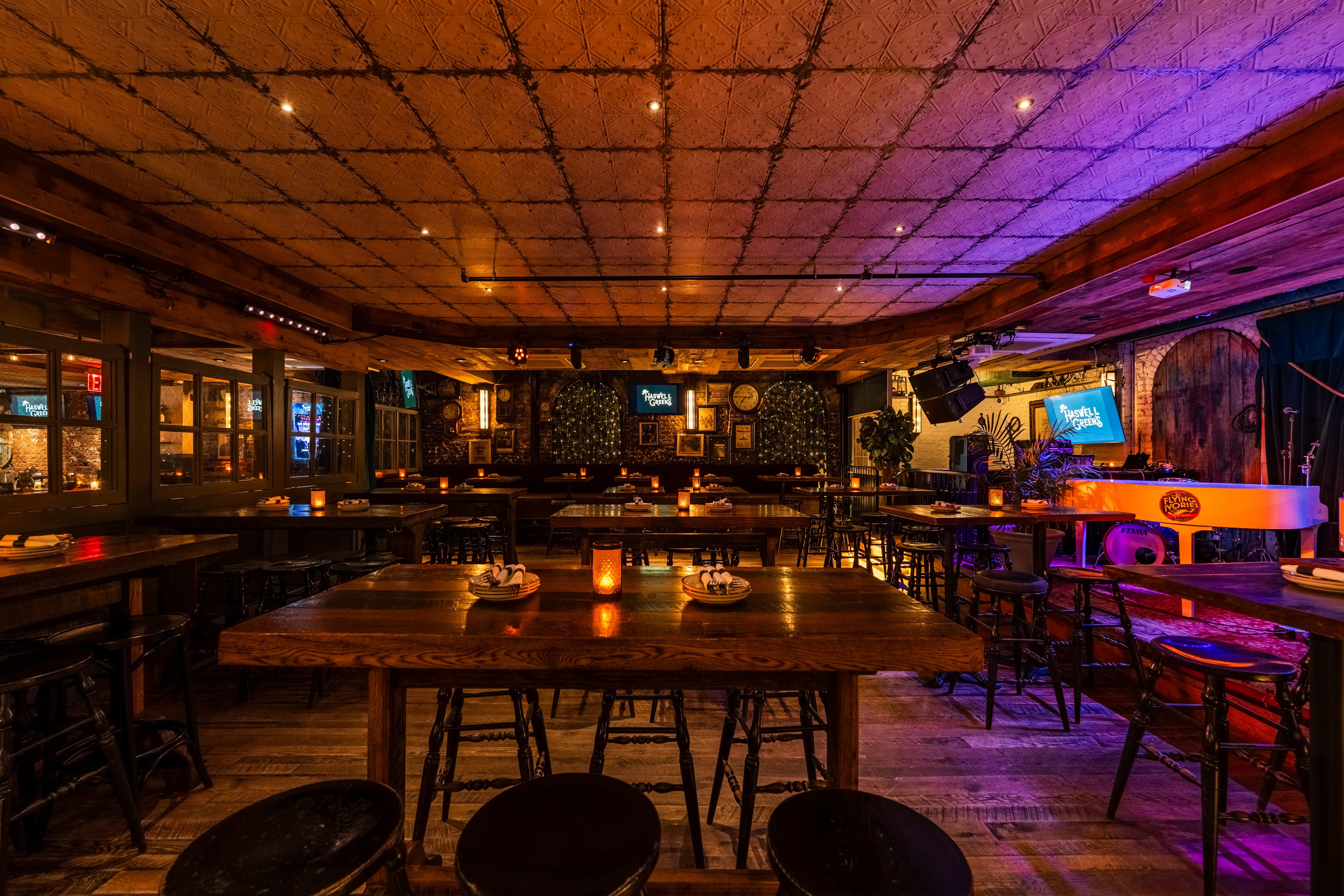 a group of people in a room