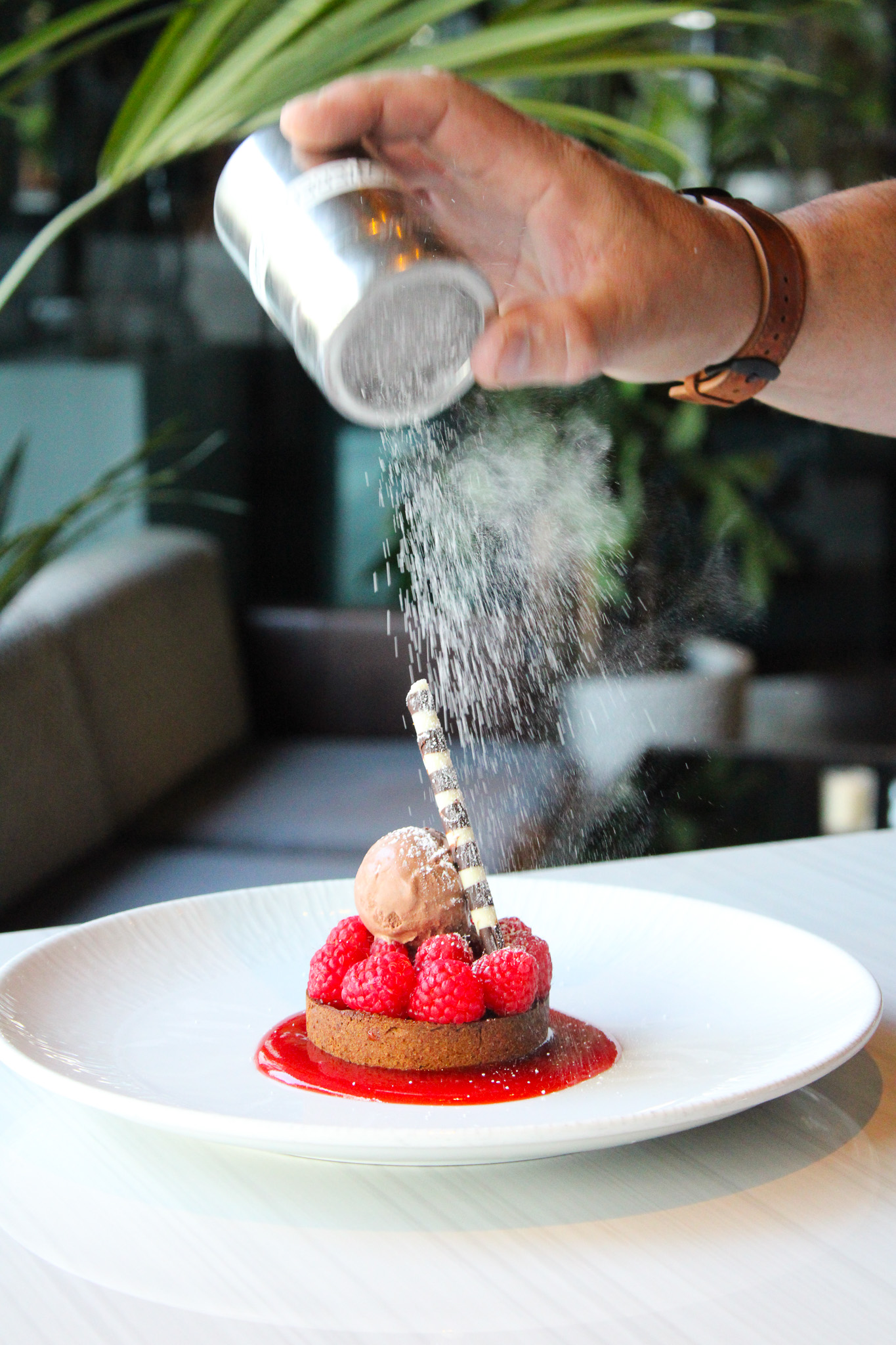 a piece of cake on a plate