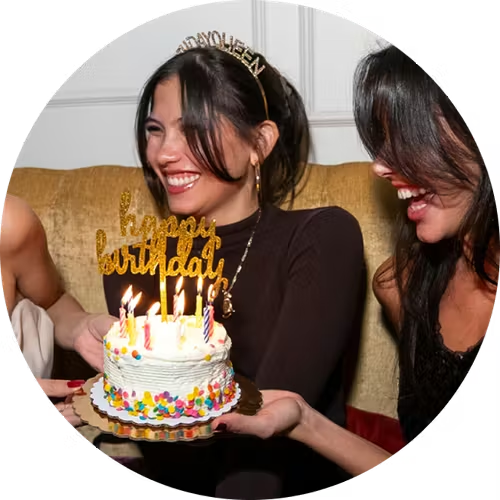 a gruop of people celebrating a birthday