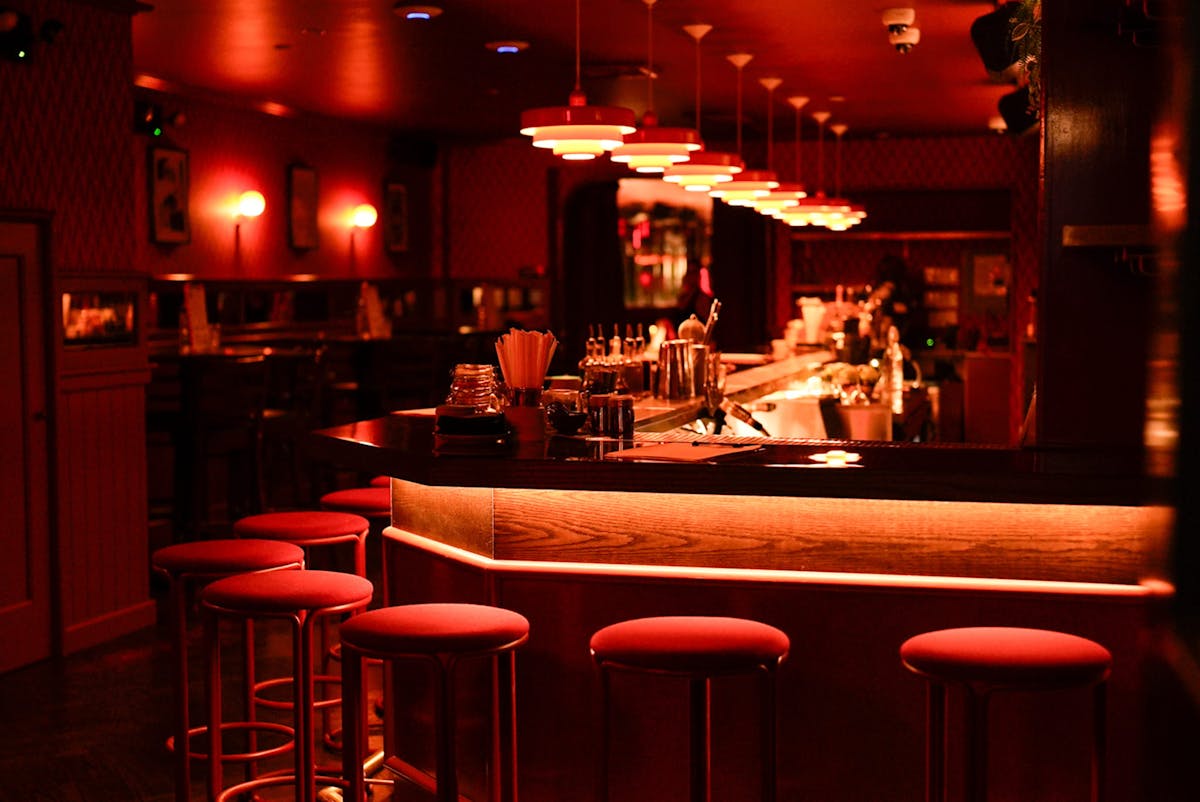 a bar area