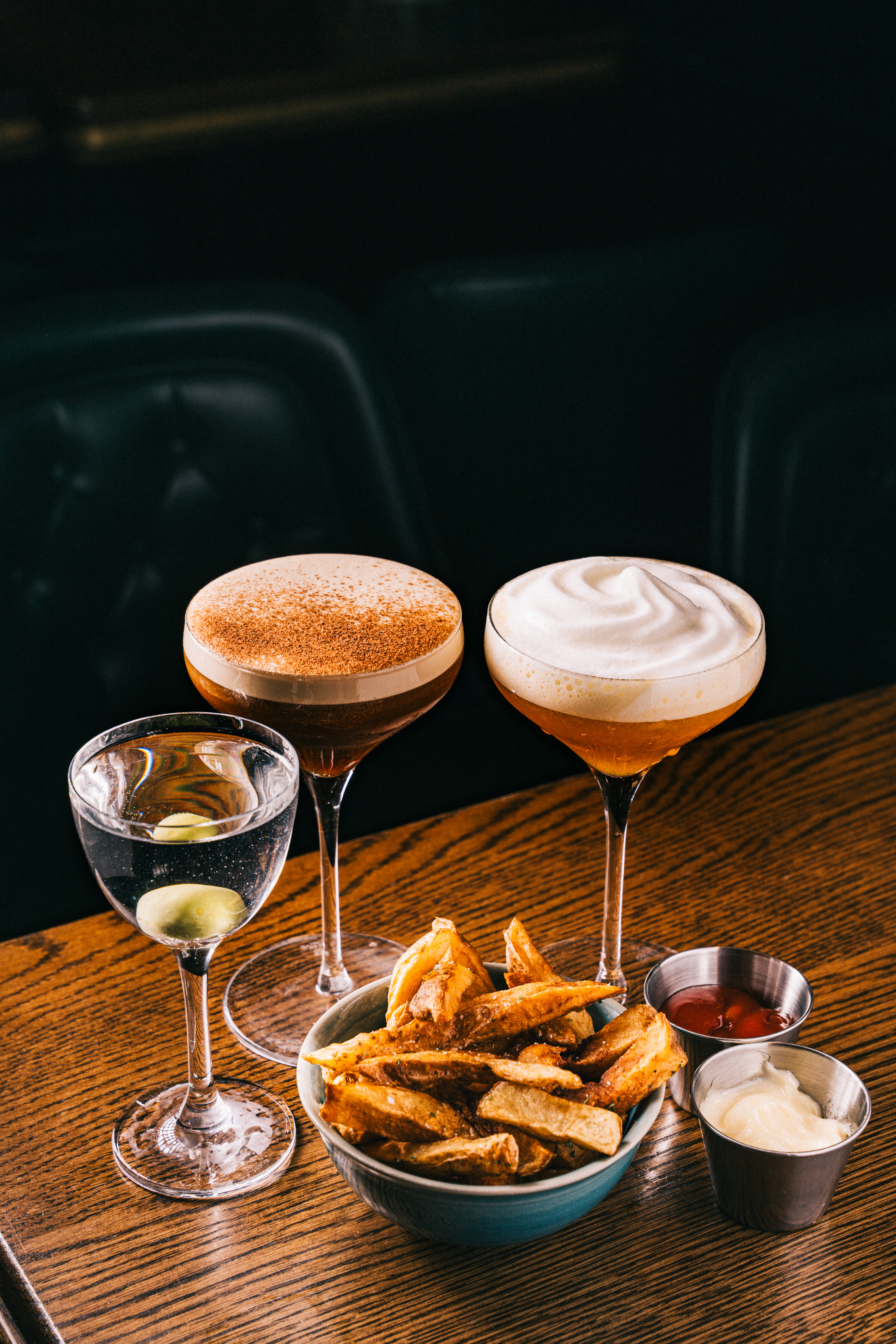 Martini Monday cocktails and fries