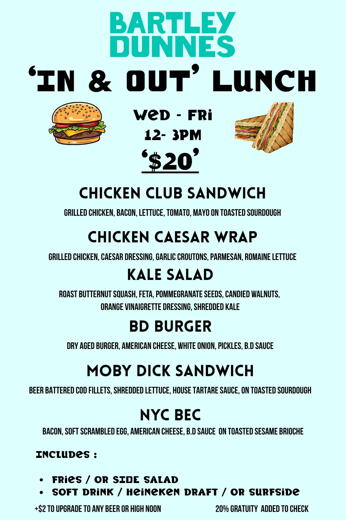 Lunch Menu Specials
