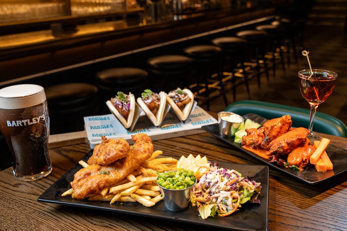 a bunch of food sitting on a table