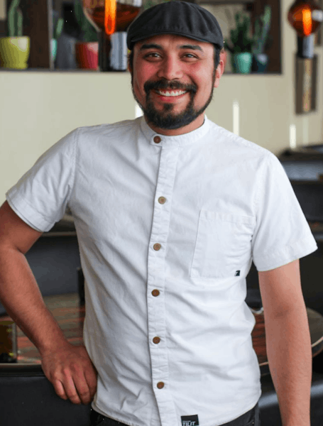 a man wearing a white shirt